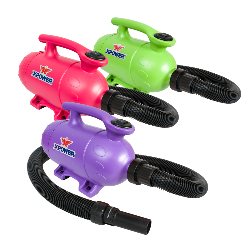 Grooming dryers in three colors